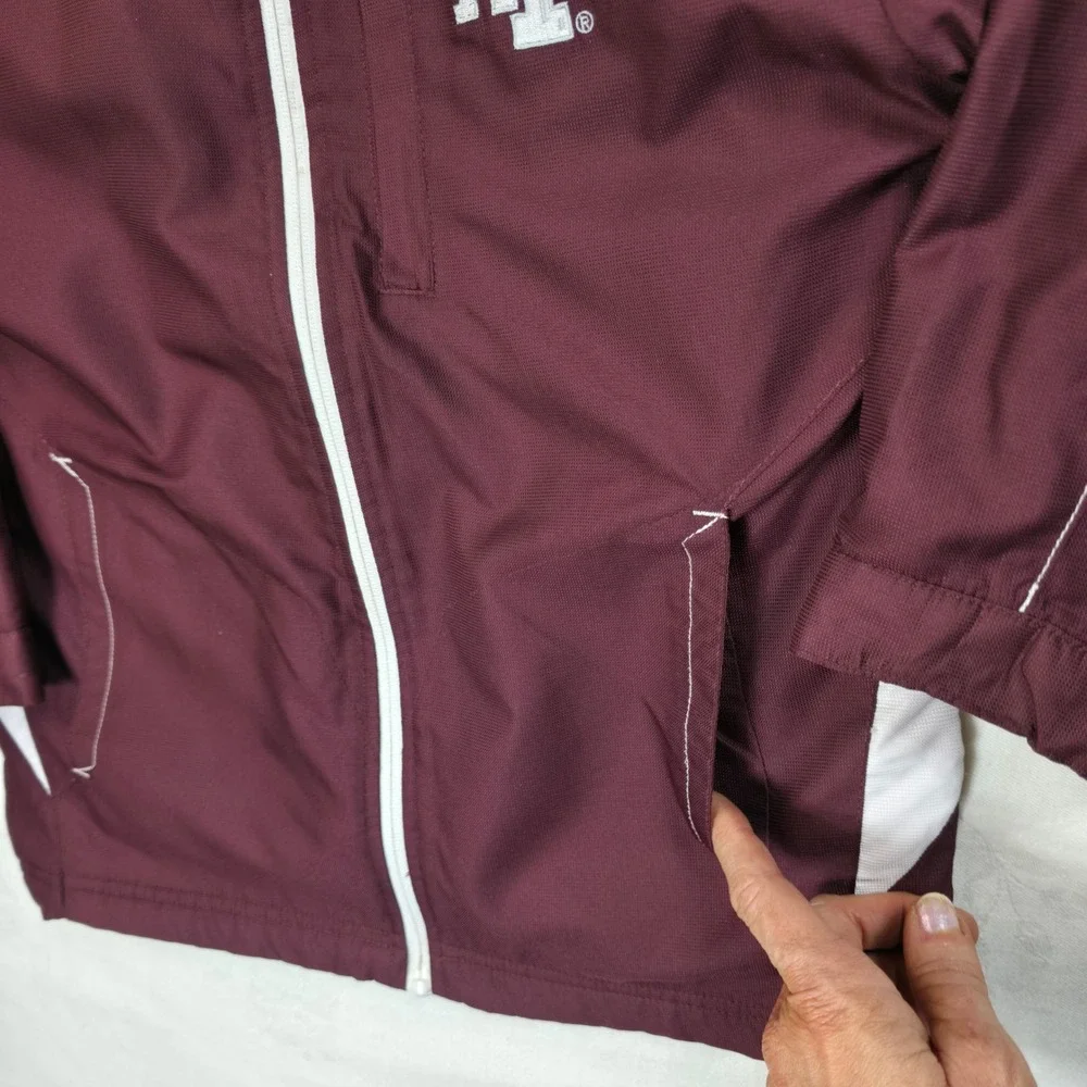Texas A&M Aggies Kids Genuine Stuff Maroon Hooded Fleece Lined Jacket Size S 8